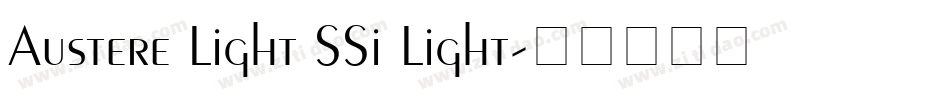 Austere Light SSi Light字体转换